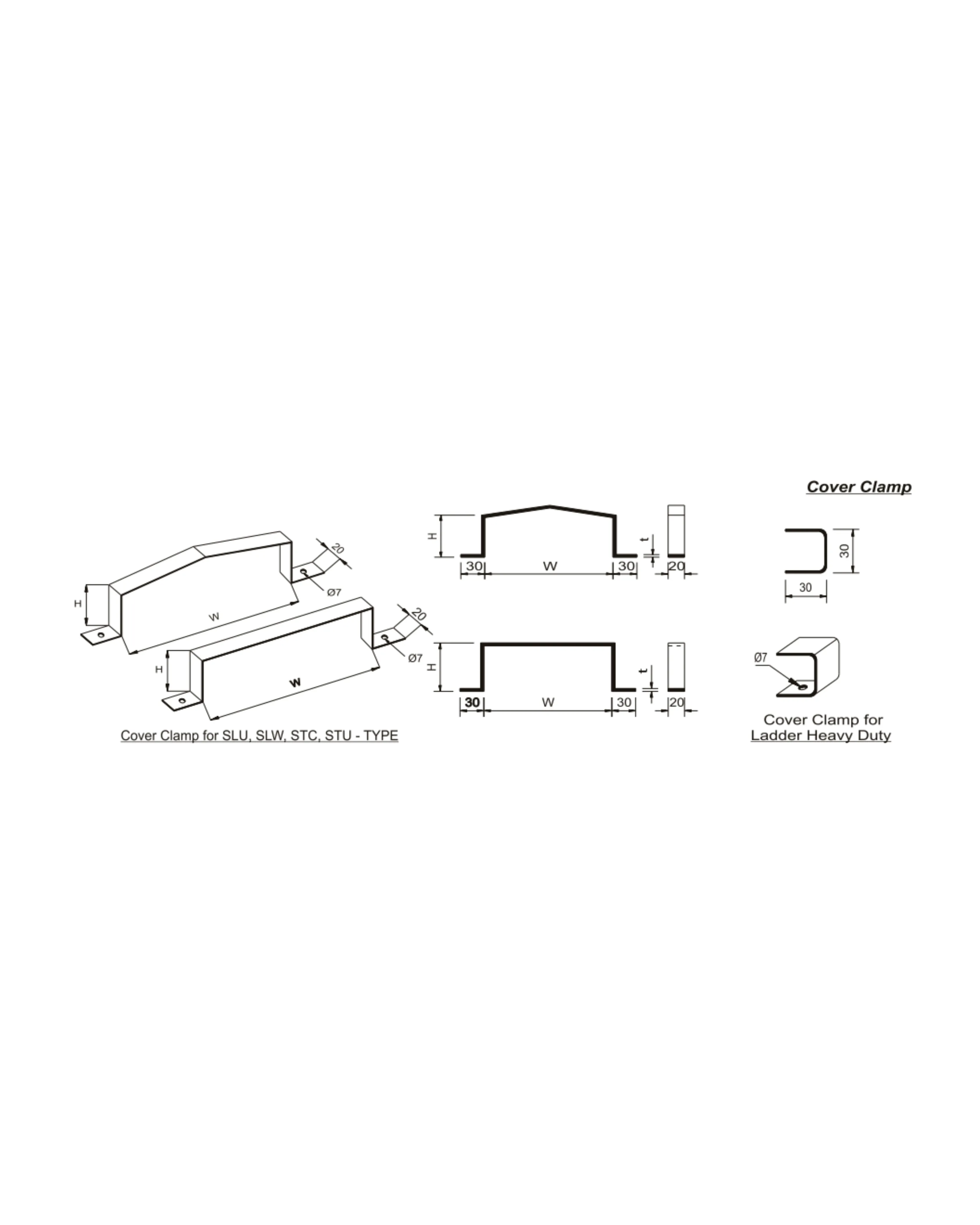 Clamp (Cover Clamp, Drop Out, Hold Down Clamp & Clip, End Stop)