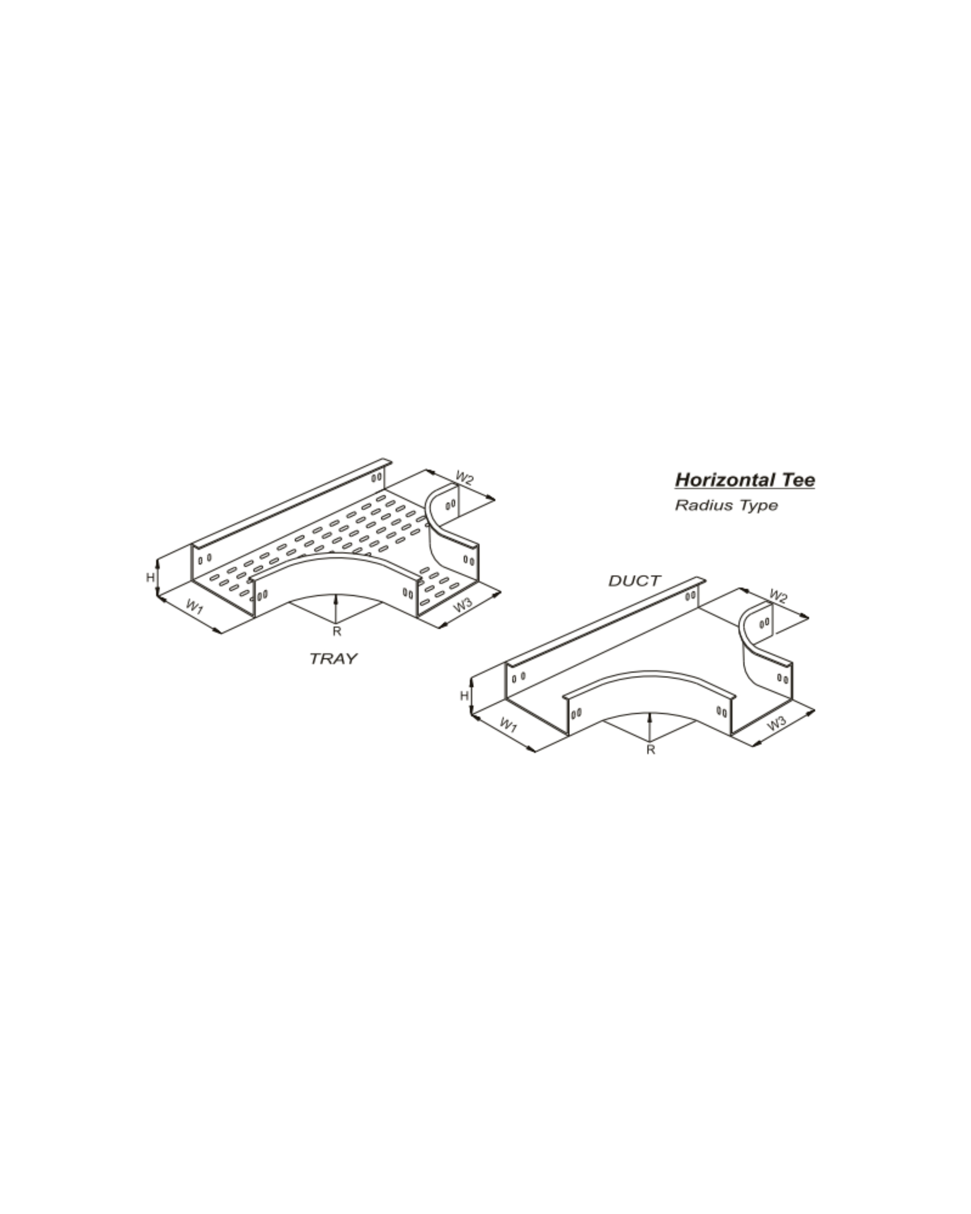 Horizontal Tee Tray & Duct C - Type
