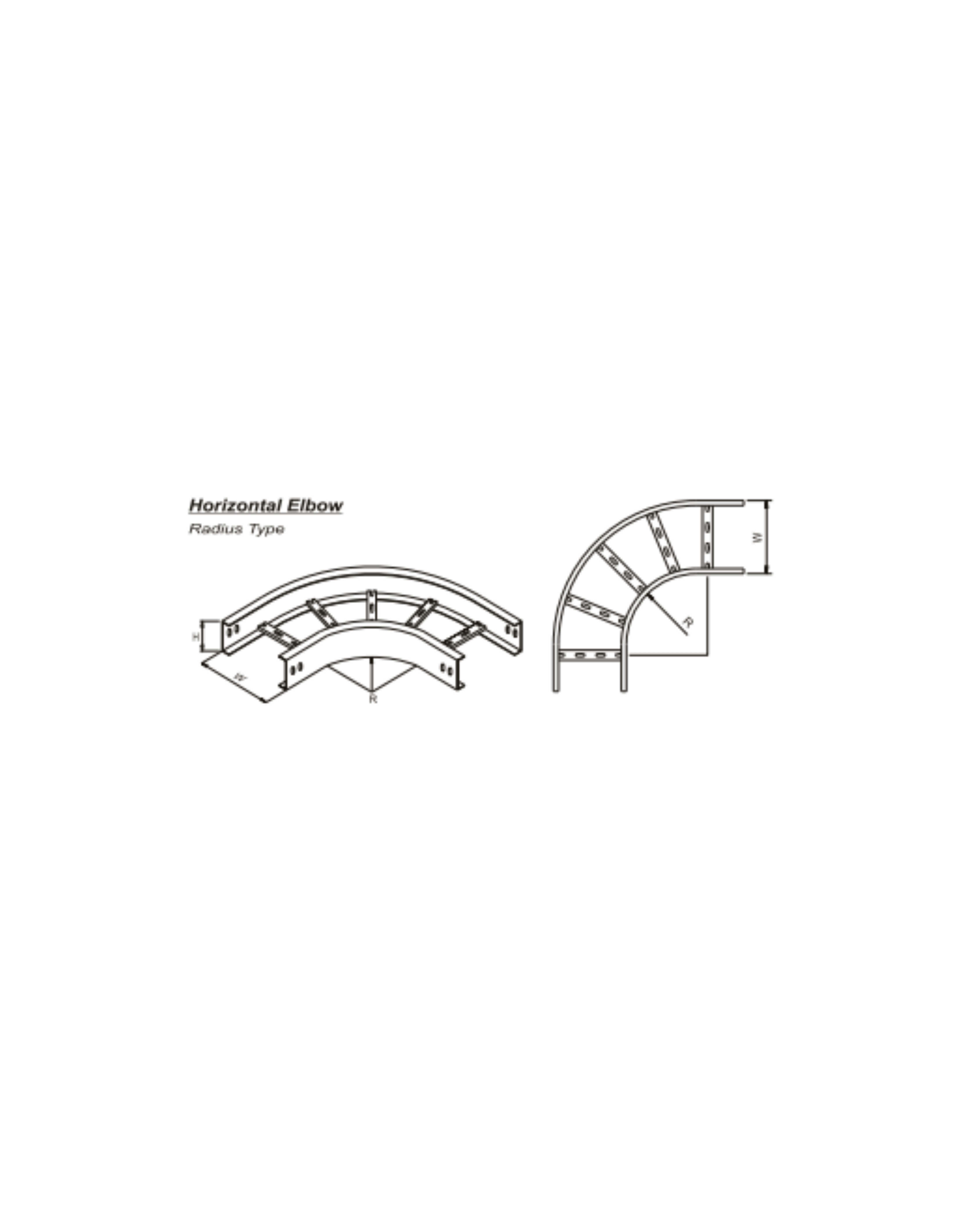Horizontal Elbow U - Type