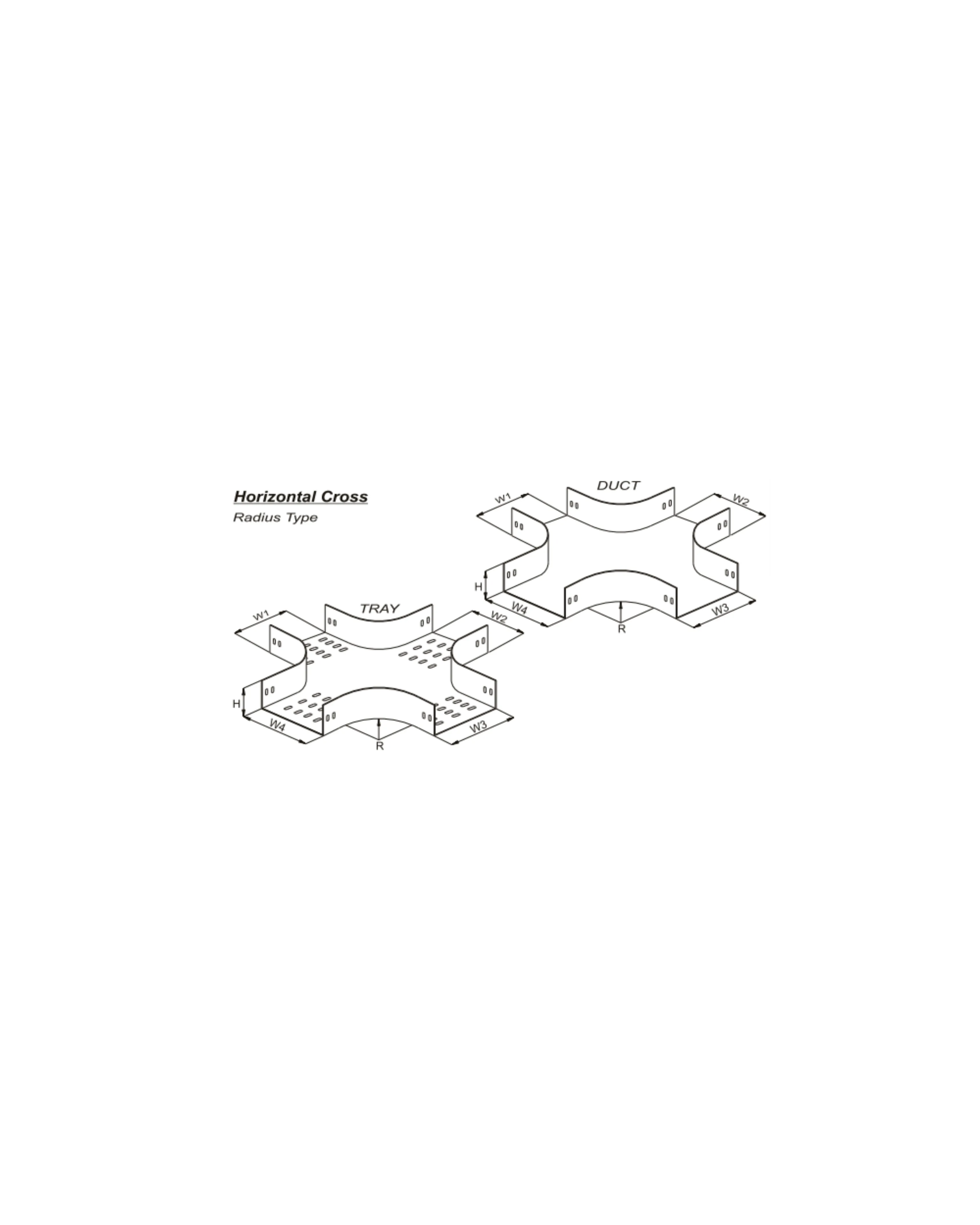 Horizontal Cross Tray & Duct U - Type