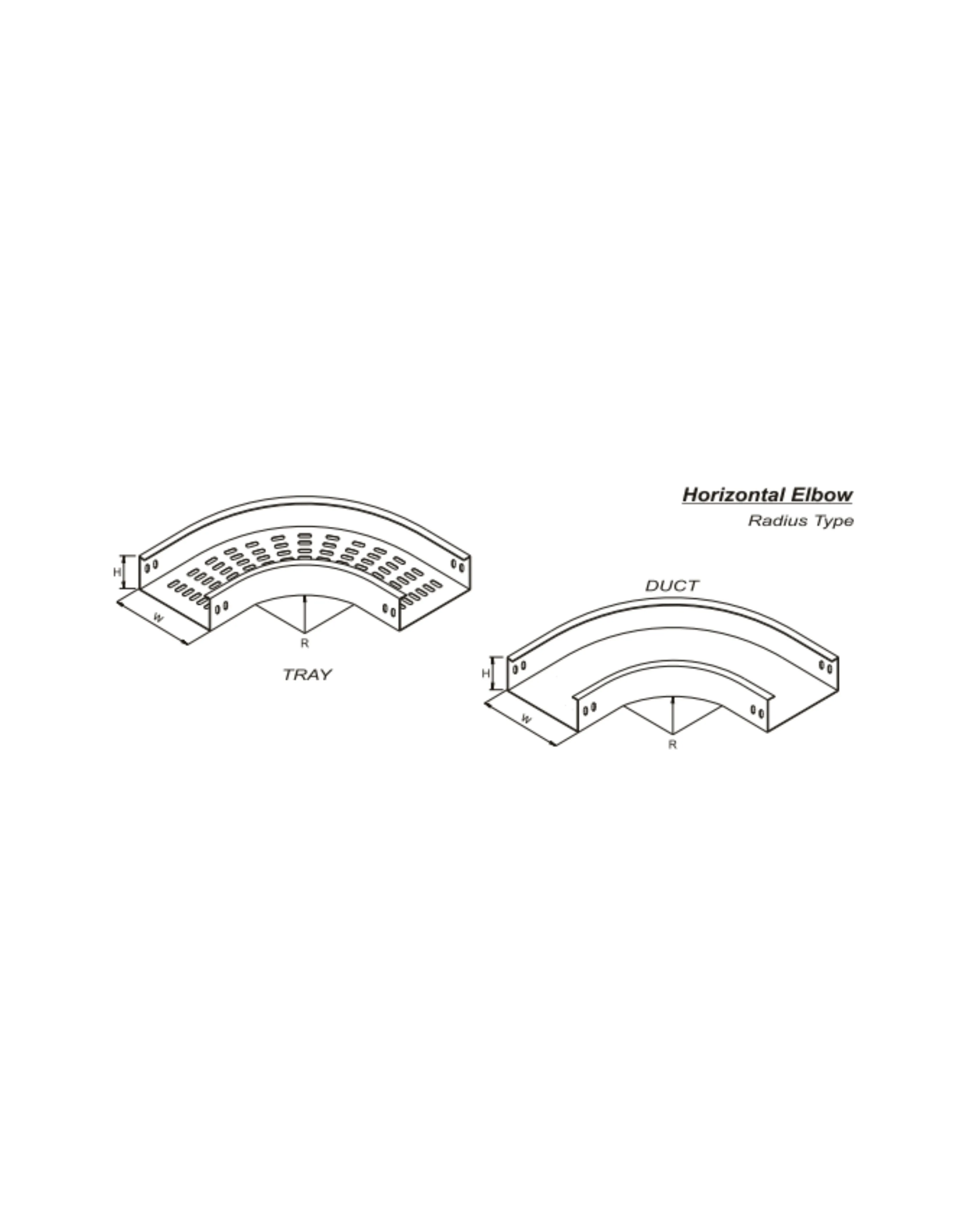 Horizontal Elbow Tray & Duct C - Type