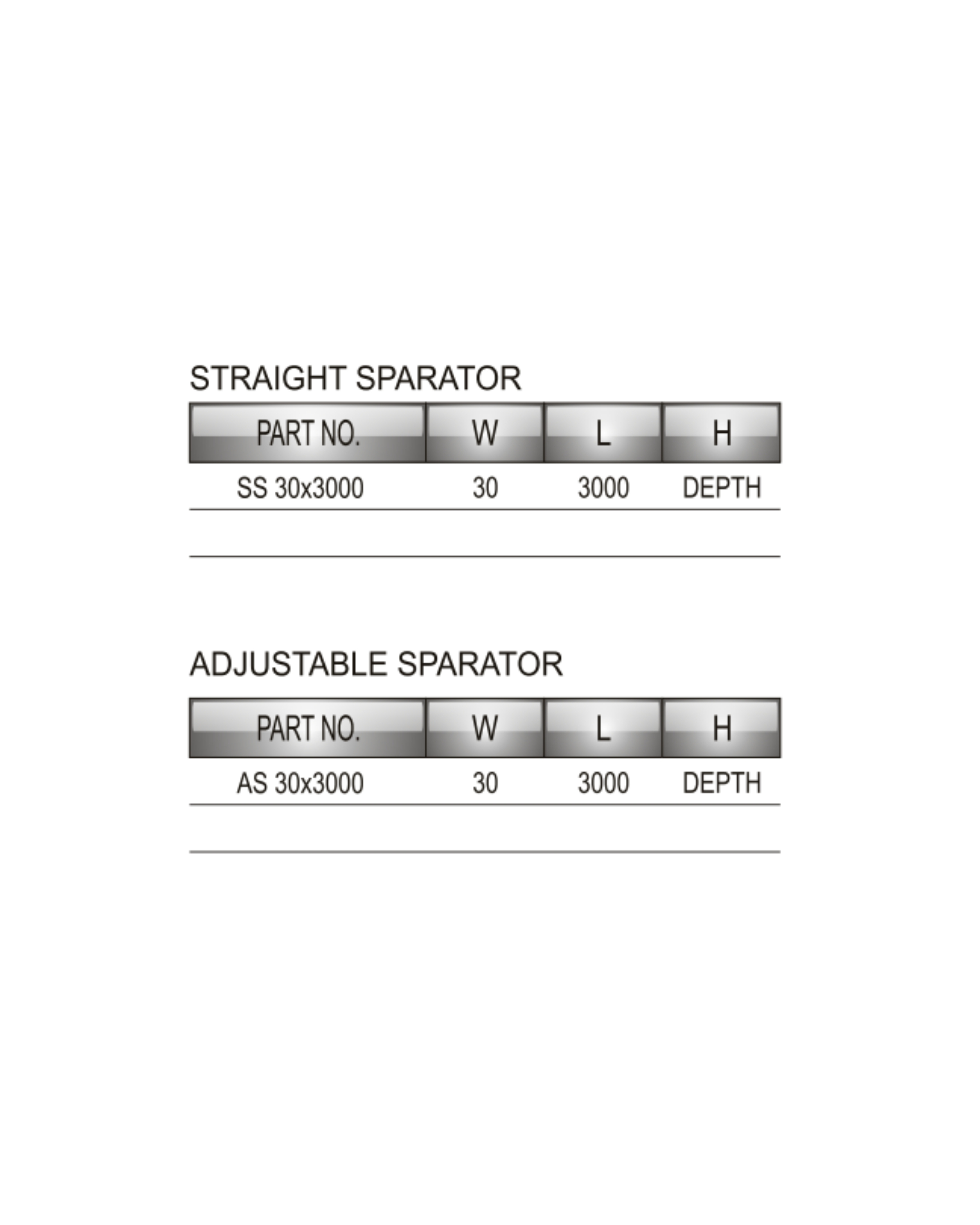 Separator (Straight & Adjustable Separator)
