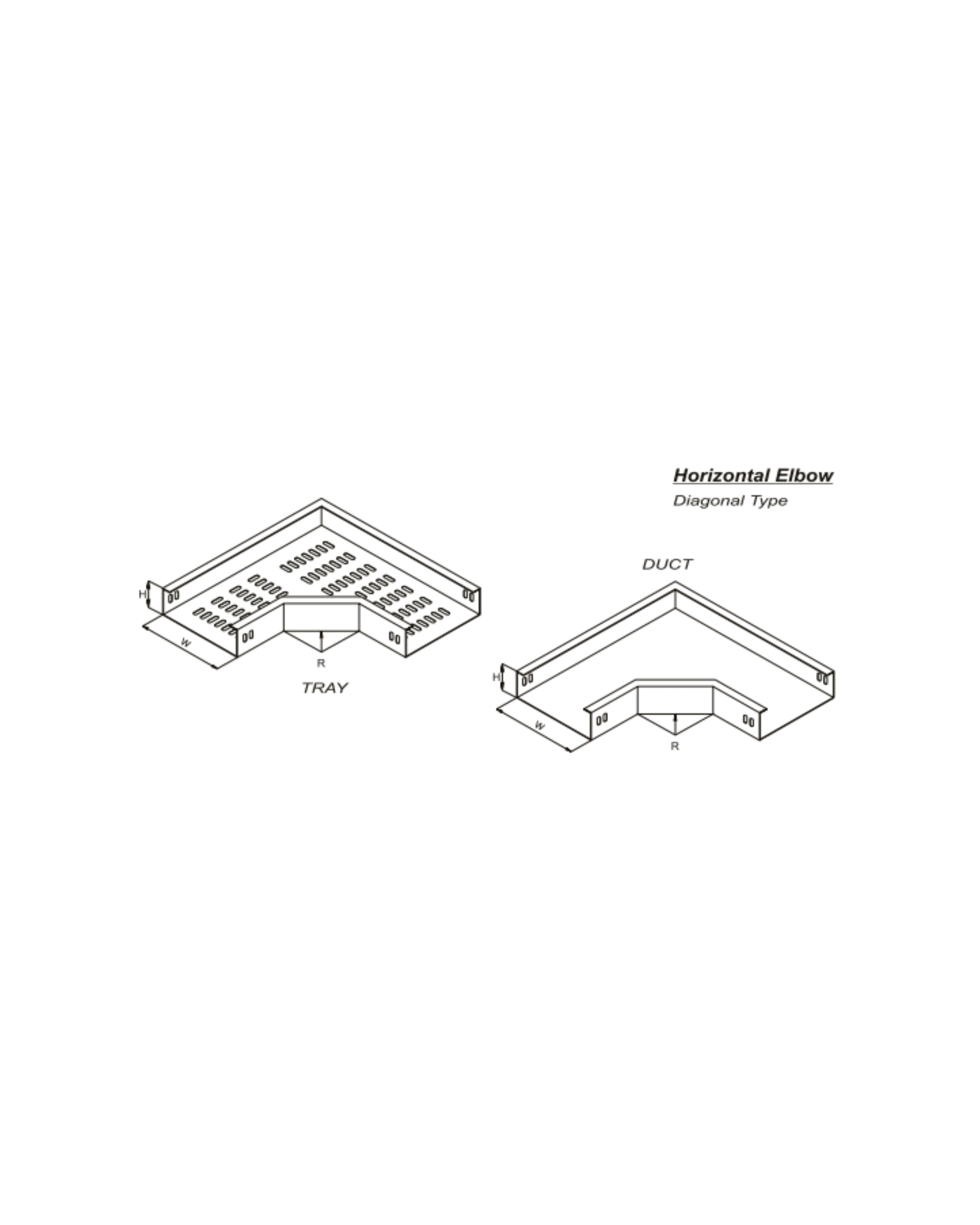 Horizontal Elbow Tray & Duct C - Type