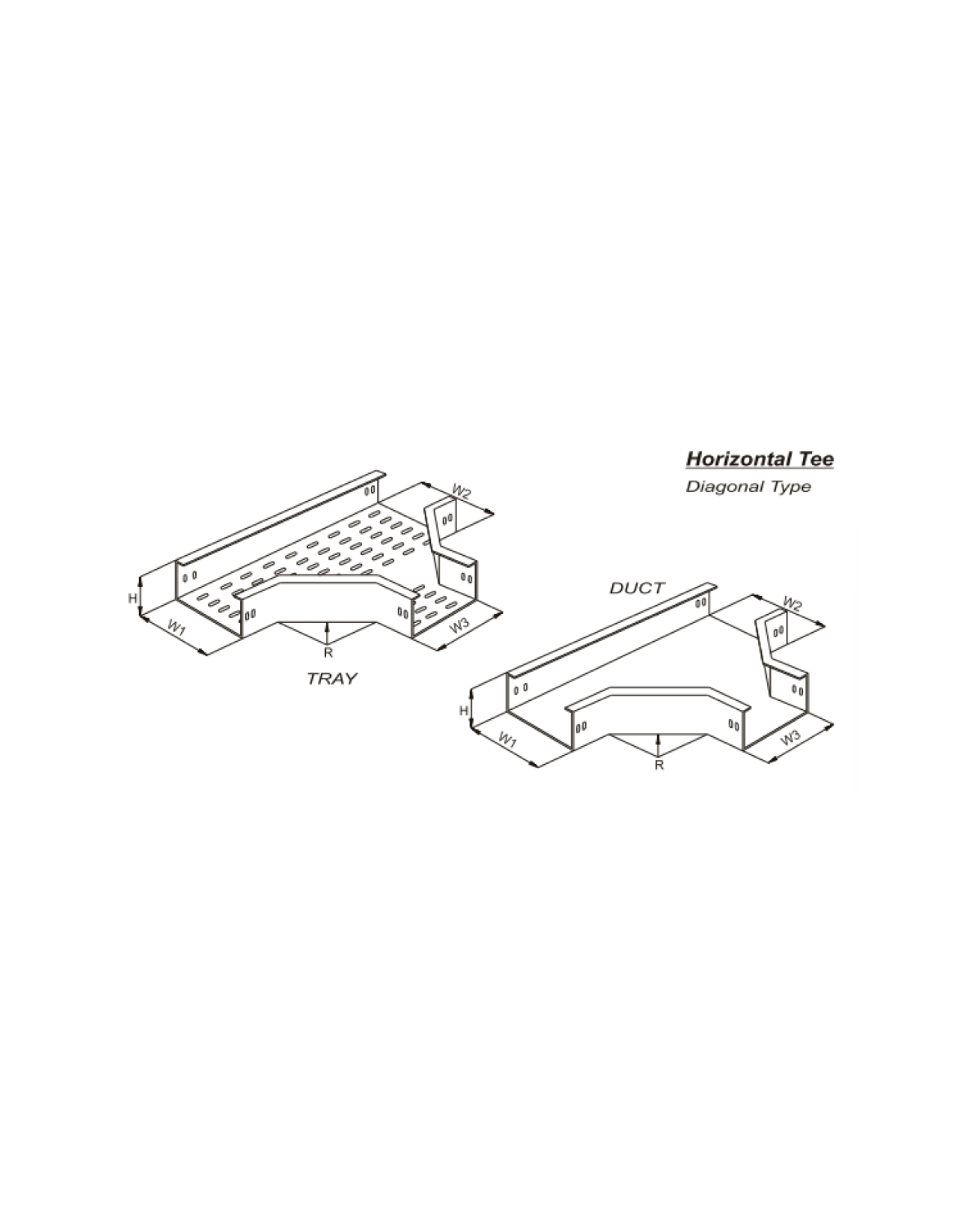 Horizontal Tee Tray & Duct C - Type