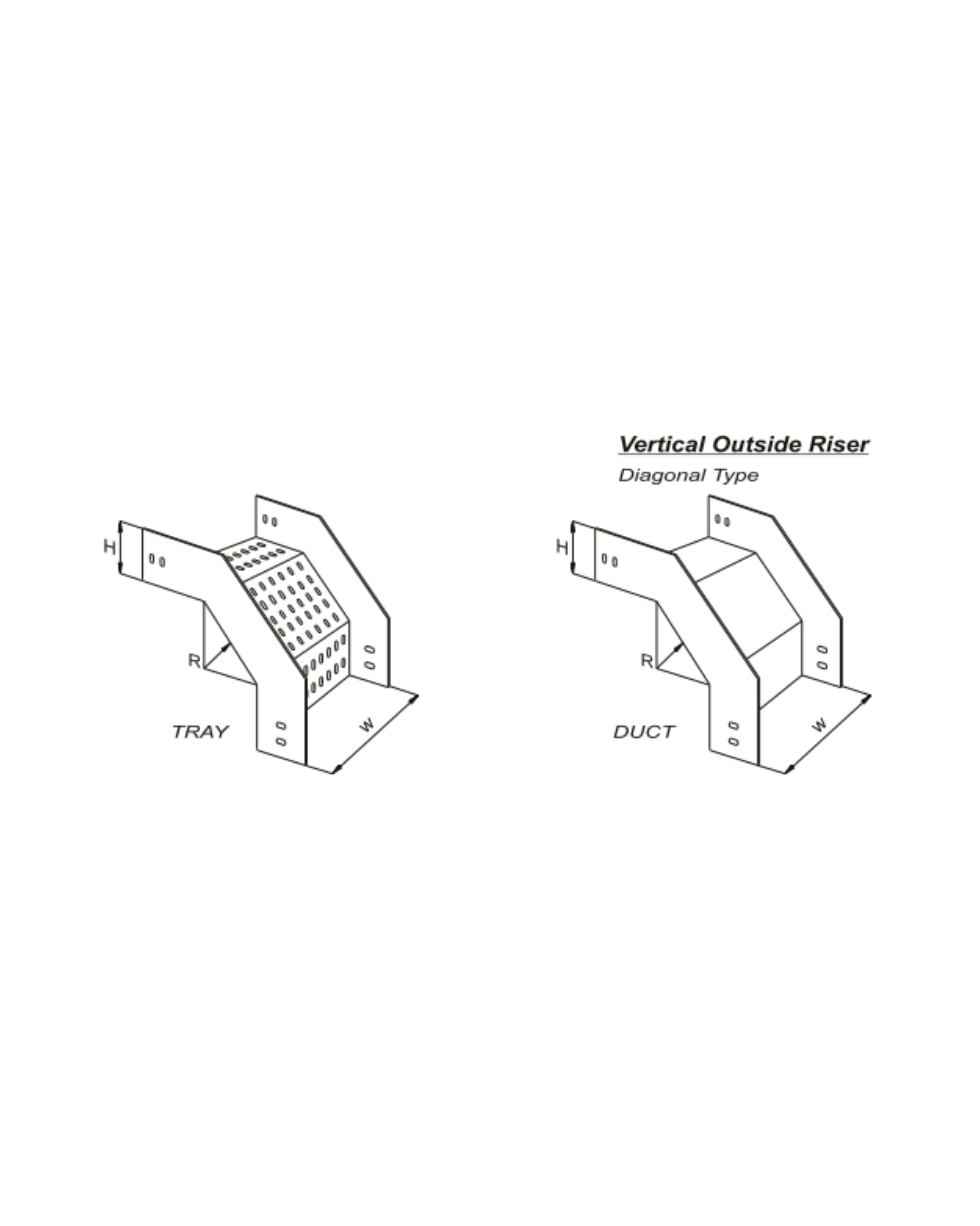 Vertical Outside Riser Tray & Duct U - Type