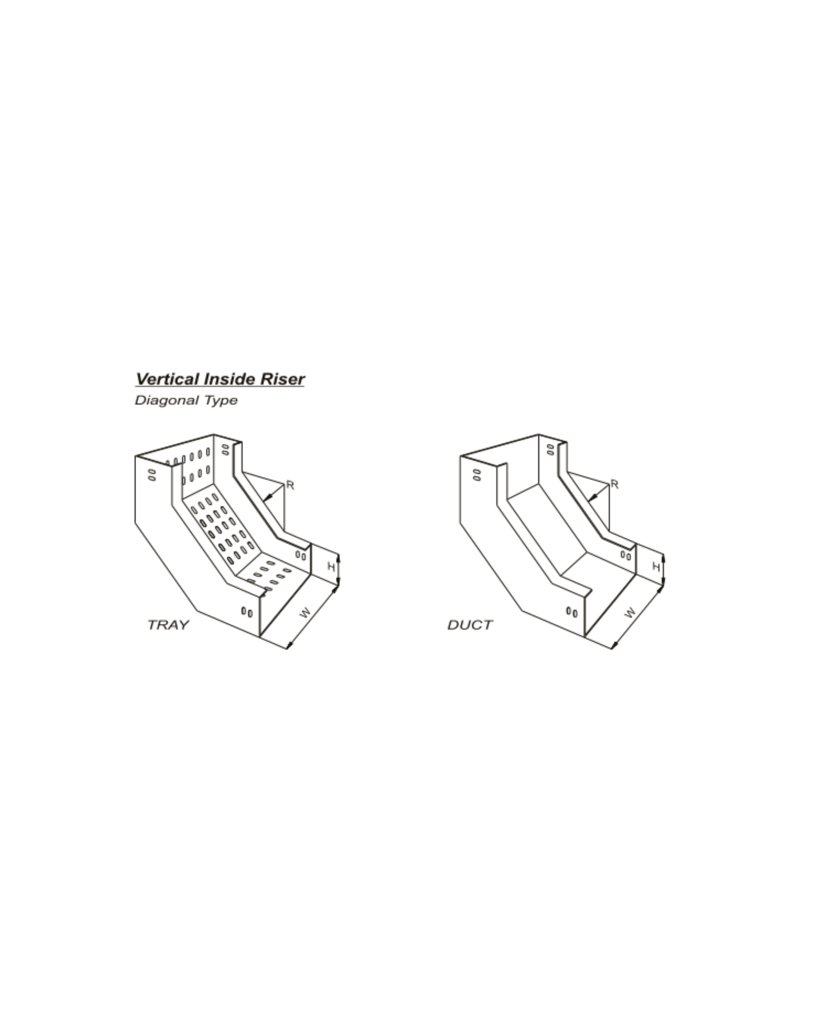 Vertical Inside Riser Tray & Duct C - Type