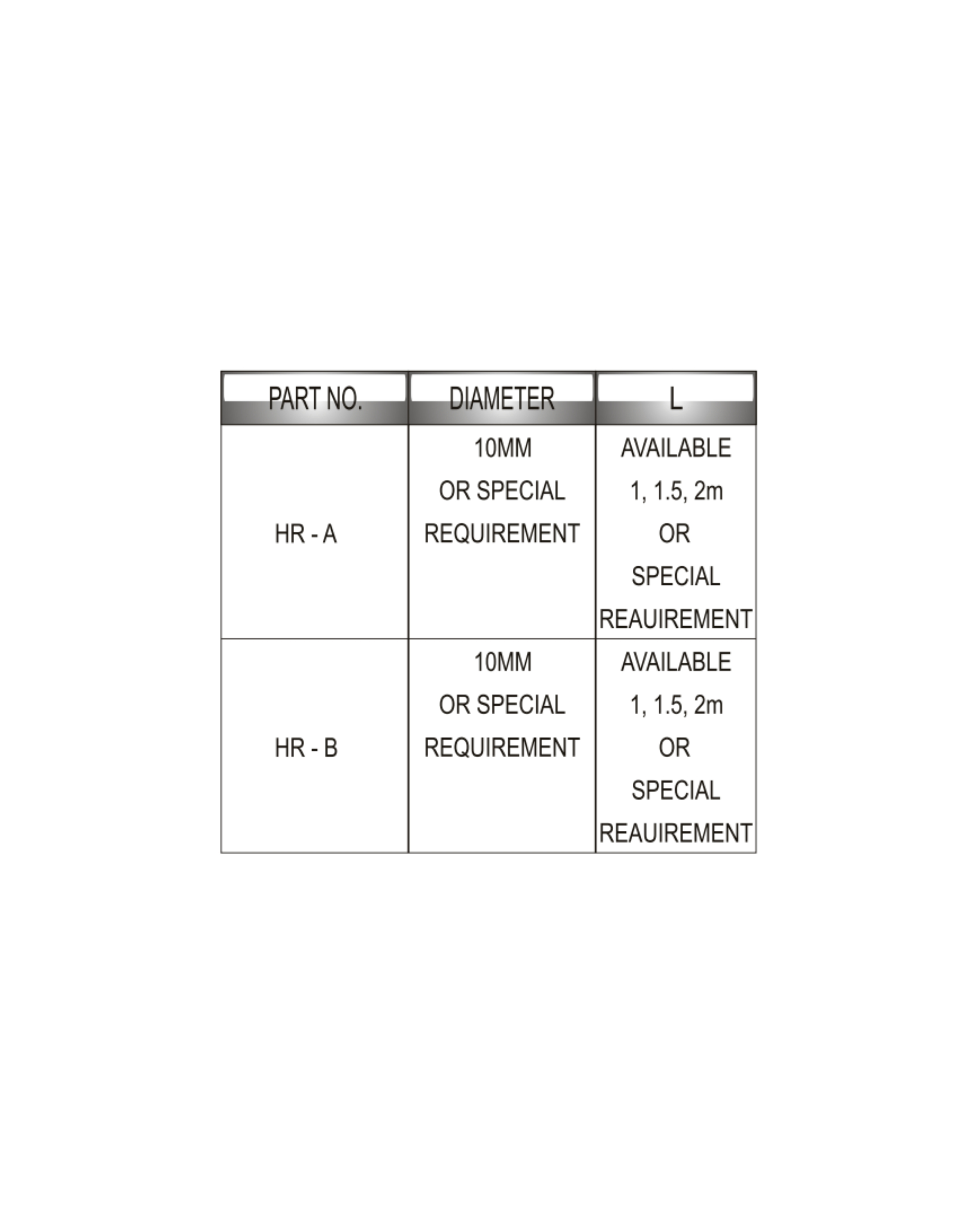 Hanger Rod (HR Series)