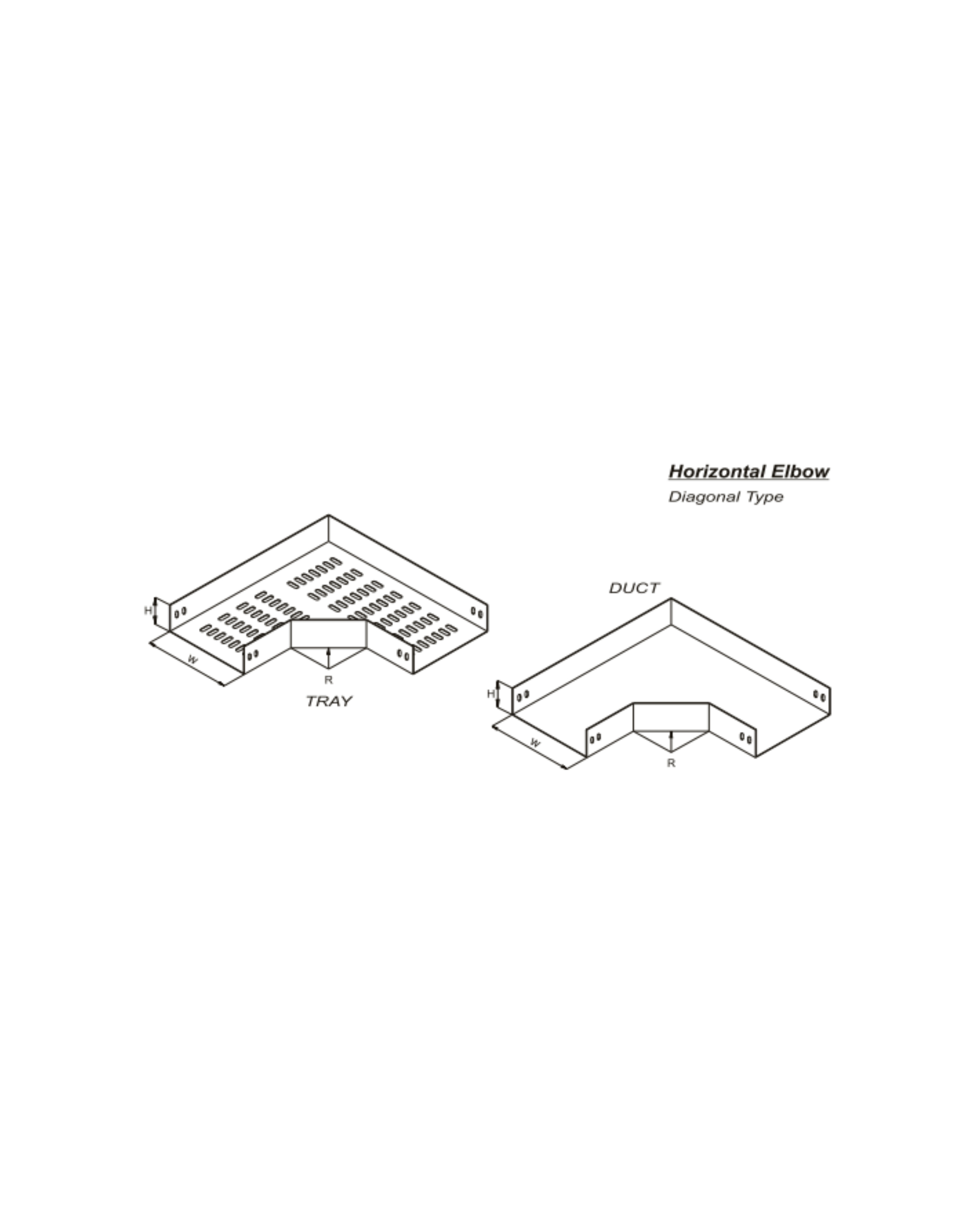Horizontal Elbow Tray & Duct U - Type