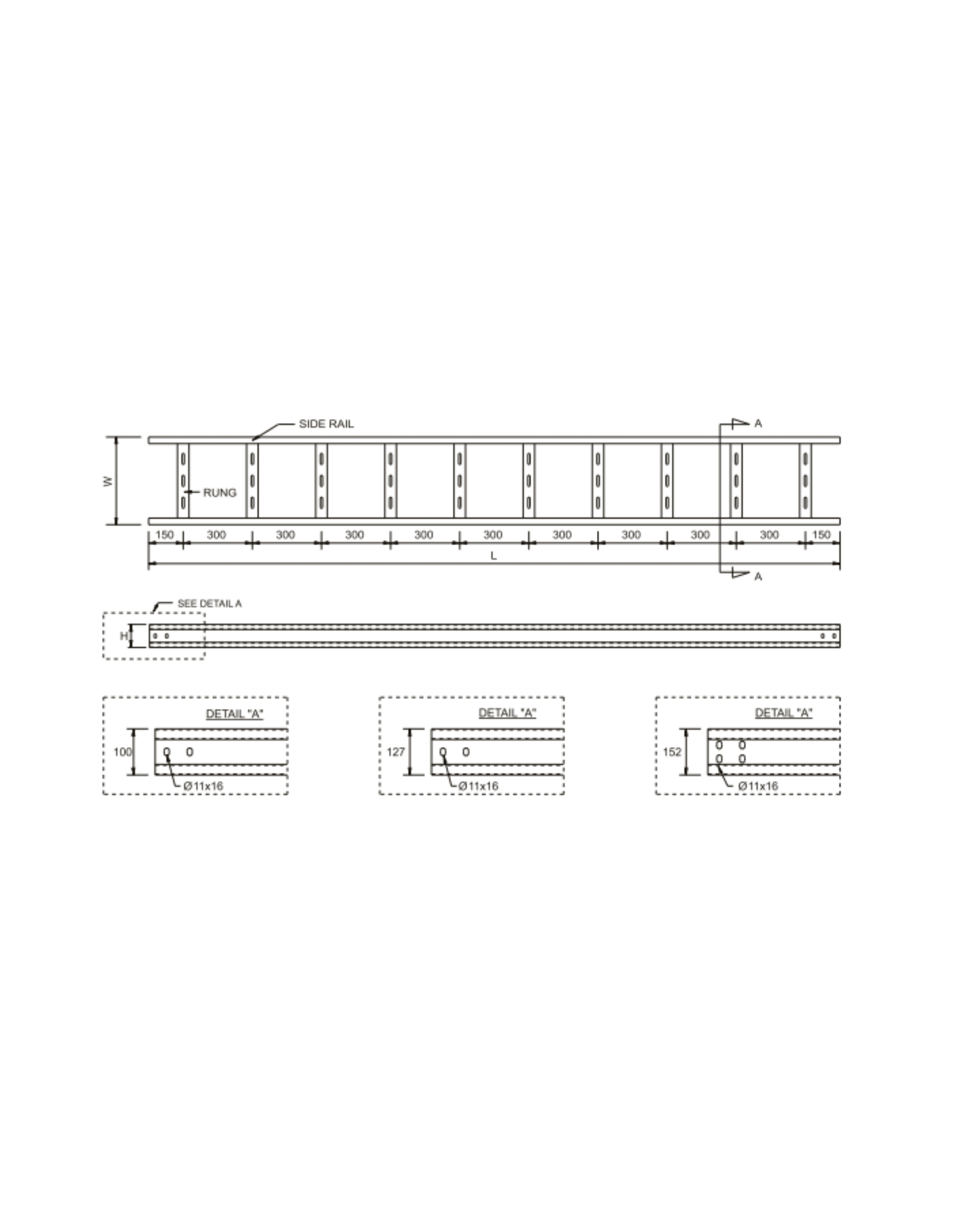 Straight Cable Ladder SLW - Type