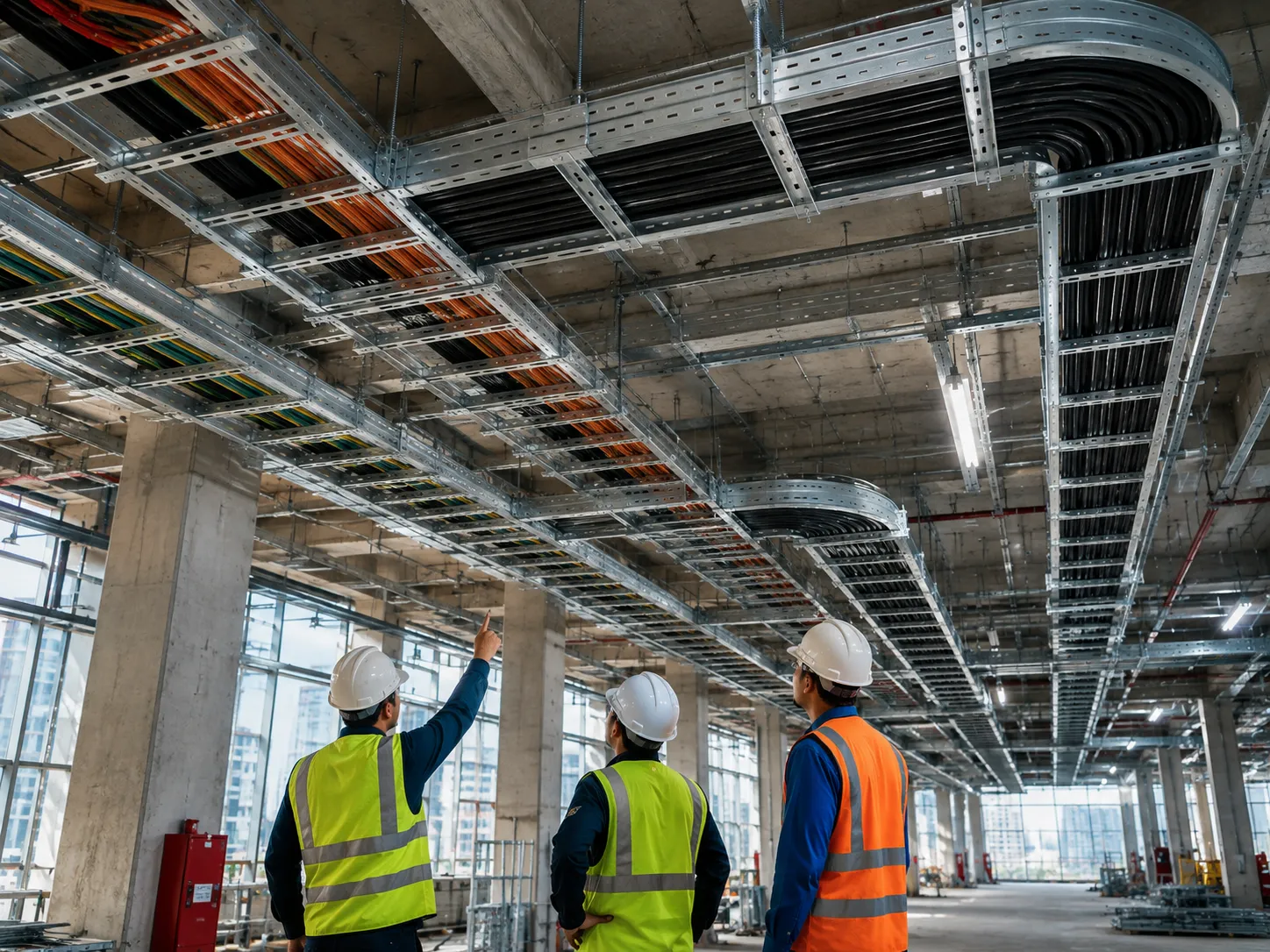 Cable ladder tipe U untuk pengaturan kabel daya